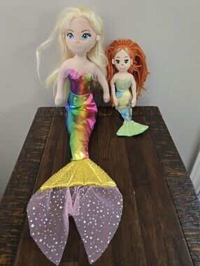 Aurora Plush Mermaid Dollsset Of 2
